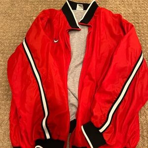 Red Nike bomber